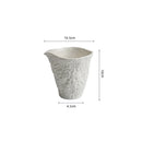 Axyaa Ceramic Gravy Boat Set Creative Rock Texture Pure White Tableware