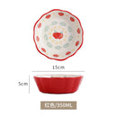 Axyaa Flower Fruit Pattern Ceramic Bowl Set