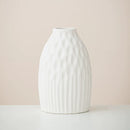Axyaa White Ceramic Vases Set of 3 Handmade Terracotta Flower Pot Home Decor