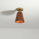 Axyaa Walnut Copper LED Ceiling Lamp Modern Lighting for Home Lobby Living Room