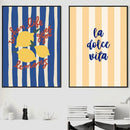 Axyaa Lemon Canvas Poster for Modern Home, Bar, Cafe Decor