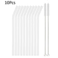 Axyaa High Borosilicate Glass Straw Set for Eco-Friendly Sipping