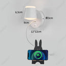 Axyaa LED Rotatable Wall Lamp USB Charging Touch Dimming for Bedroom and Living Room
