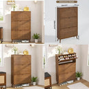 Axyaa 3-Drawer Wooden Shoe Storage Cabinet for Narrow Entryway