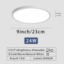 Axyaa 20" Smart LED Large Ceiling Light with APP Remote Control for Bedroom & Living Room