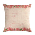 Axyaa Vintage Plant-flower Linen Cushion Cover 45*45cm