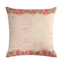 Axyaa Vintage Plant-flower Linen Cushion Cover 45*45cm