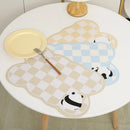 Axyaa Nordic Leather Dinner Mats Heat Insulation Home Decoration Table Placemat