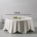 Axyaa Stone Pattern Ceramic Serving Plate Set for Hotel Restaurant - Round Shape