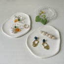 Axya Ceramic Jewelry Display Shelf Tray: Elegant Home Decor & Photography Prop