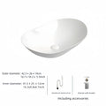 Axyaa Oval Ceramic Vanity Sink - Elegant Bathroom Washbasin, Drainage Accessories