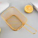 Axyaa Stainless Steel Frying Basket - Mini French Fry Holder, Oil Separation