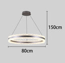 Axyaa Modern Ring Stairs LED Chandeliers for Living and Dining Room Lighting