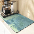 Axyaa Silicone Drainer Mat: Plant Style, Non-Slip, Absorbent Kitchen Drying Mat