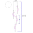 Axyaa LED Staircase Chandeliers for Modern Home Decor Living Room Lighting