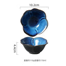 Axyaa Flame-Killed Ceramic Flower Shape 4" Bowl Set for Molecular Cuisine & Serving