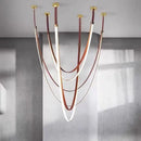 Axyaa Leather Belt LED Chandelier for Living Room
