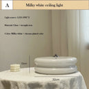 Axyaa Nordic Cream Glass Egg Tart Ceiling Lamps