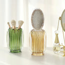 Axyaa Glass Makeup Brushes Holder & Cosmetic Organizer Box