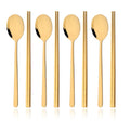 Axyaa 8-Piece Stainless Steel Flatware Set with Mirror Finish