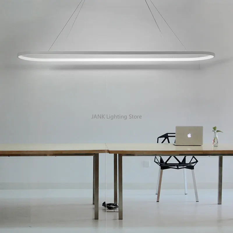 Axyaa Nordic LED Circular Pendant Lights Strip Chandelier for Romantic Home Decor