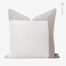 Axyaa Nordic Light Gray Stitching Lumbar Pillow for Winery Restaurant, Hotel, Living Room