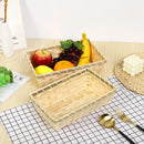Axyaa Bamboo Basket: Handmade Rectangle Wicker Hamper for Home Storage & Display