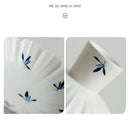 Axyaa Hand-painted Orchid Ceramic Tea Dish High Foot Cake Stand