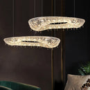 Axyaa Nordic Crystal LED Chandelier for Elegant Living Room & Restaurant Lighting