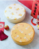 Axyaa Melamine Fruit Plate with Lid - Divided Snack Box for Living Room