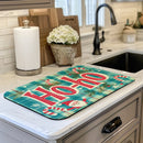 Axyaa Christmas Kitchen Draining Mat - Absorbent & Anti-Slip