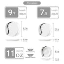 Axyaa 36-Piece Porcelain Ceramic Black Line Kitchen Tableware Set