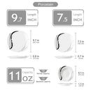 Axyaa 18/36-Piece Black Line Ceramic Tableware Set with Dinner, Dessert, and Soup Plates