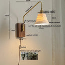 Axyaa LED Glass Copper Wall Sconce Modern Stair Light Fixtures for Home Decor