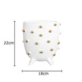 Geometric Resin Vase for Artificial Flowers by Axyaa: Modern Table Decoration