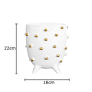 Geometric Resin Vase for Artificial Flowers by Axyaa: Modern Table Decoration