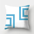 Axyaa Blue Geometric Pattern Cushion Cover for Living Room Sofa Decoration