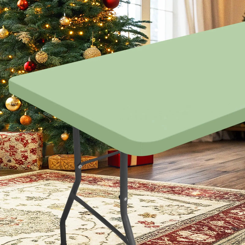 Axyaa Outdoor Picnic Waterproof Tablecloth, Elastic Fitted Table Protector
