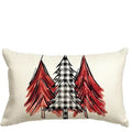 Axyaa Merry Christmas Tree Pillowcase - Winter Linen Decorative Sofa Waist Pillowcase 30X50cm
