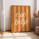Italian Quote Canvas Print Wall Art Poster by Axyaa for Modern Girly Home Decor
