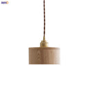 Axyaa Nordic Modern Ash Walnut LED Pendant Light for Home Decor