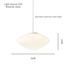 Axyaa Nordic White Glass Chandeliers: Modern LED Pendant Lights for Kitchen Island, Dining Table, Decor