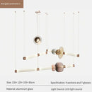 Axyaa Modern Italian Design LED Glass Tube Chandelier: Stylish Lighting for Bedroom or Living Room