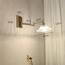 Axyaa Glass LED Wall Light Sconce, Left/Right Arm Rotation, Modern Nordic Design