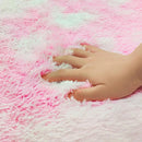 Axyaa Tie-Dye Round Plush Area Rug - Soft Fluffy Shaggy Mat for Trendy Home Decor