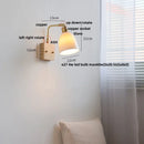 Axyaa Nordic LED Wall Lights Walnut Ash Rotatable Glass Copper Stair Fixtures