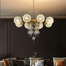 Axyaa Glass Ball Chandelier: Luxurious Creative Design for Restaurant Bedroom & High-End Lamp