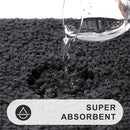Axyaa Shaggy Bath Mat Soft Plush Non-Slip Absorbent Washable Carpet