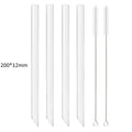 Axyaa Glass Straws Set for Bubble Tea Milk Smoothies Cocktails Bar Accessories
