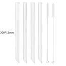 Axyaa Glass Straws Set for Bubble Tea Milk Smoothies Cocktails Bar Accessories